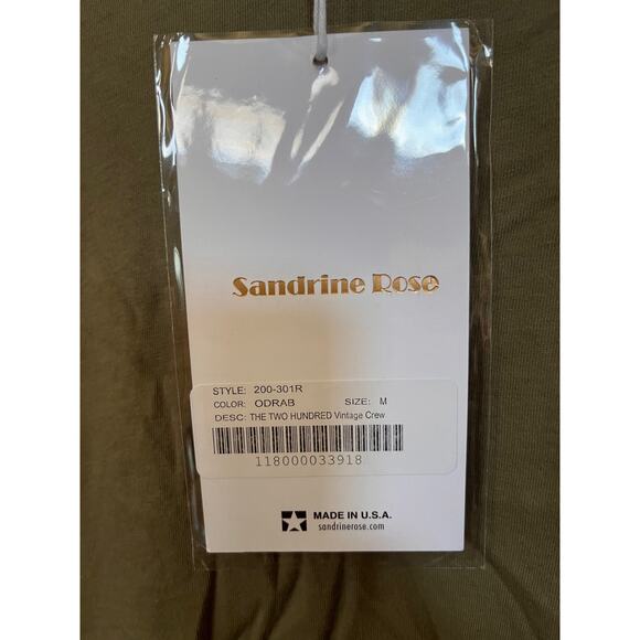 Free People X Sandrine Rose The Vintage Crew Olive Drab The Outsider TShirt Sz M - Picture 4 of 14